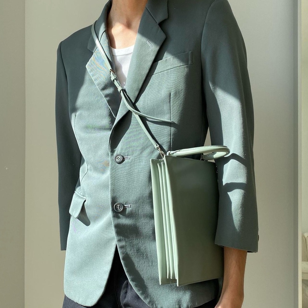 Vintage Muted Green Blazer
